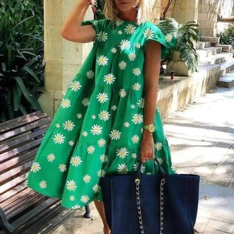 Vintage Jurk Losse Zomerjurk Vrouwen