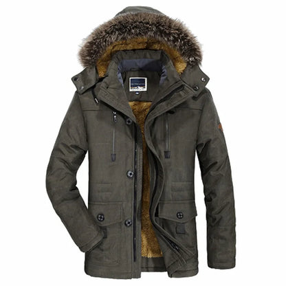 Heren Warme Winterjas met Capuchon – Winddicht & Comfortabel voor Koude Dagen