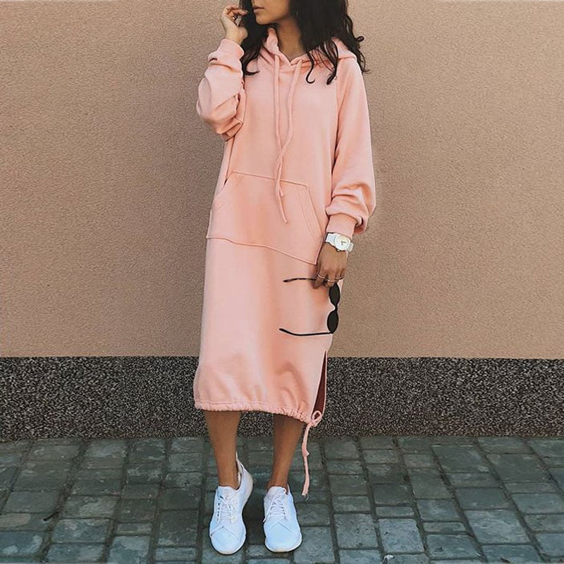 Lange Jurk met Capuchon Zomerjurk Vrouw