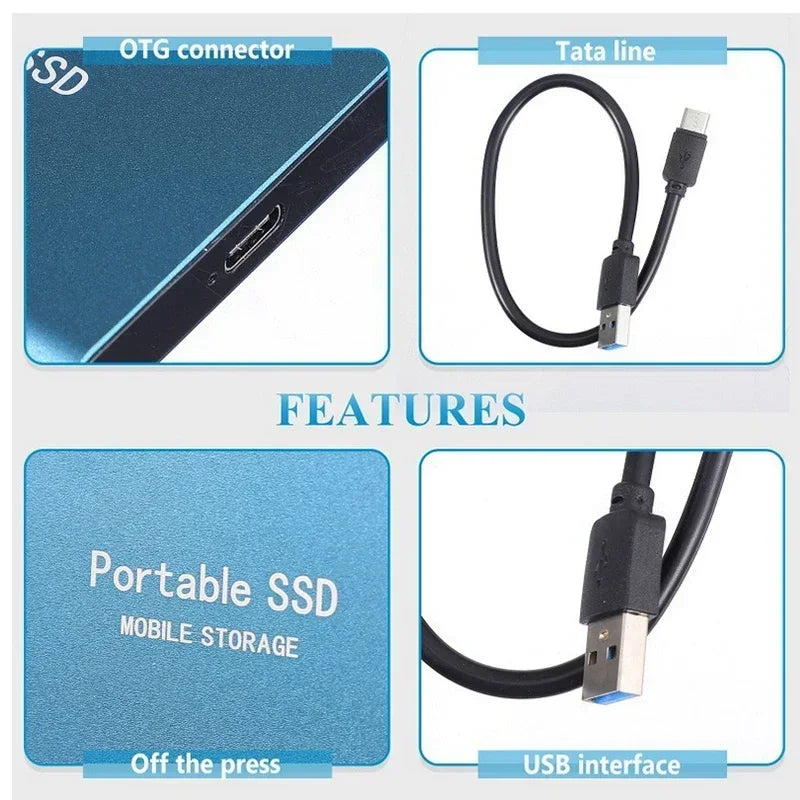 Externe SSD Ultrasnel 1TB voor Laptop en PC
