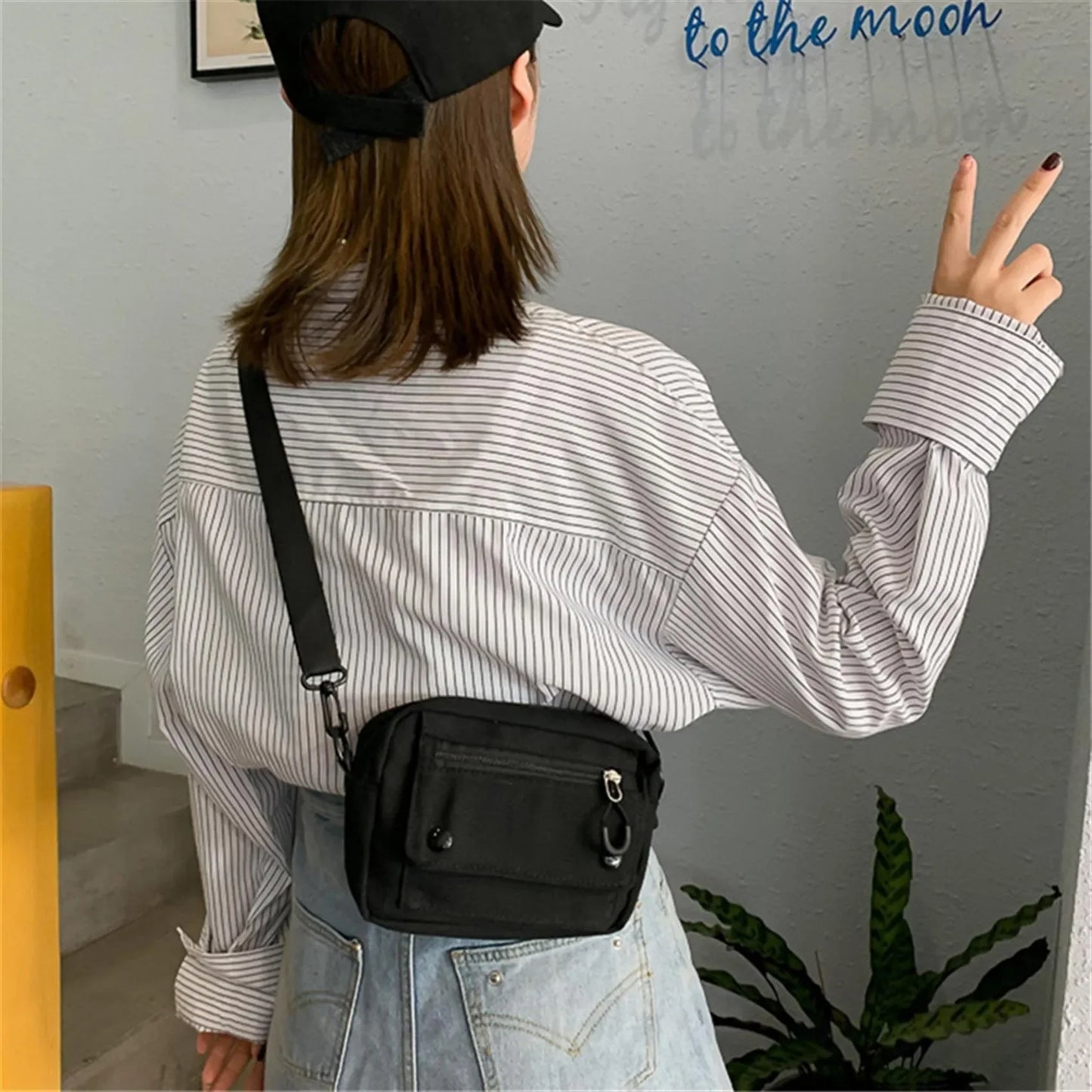 Vivella Canvas Messenger Bag voor Vrouwen