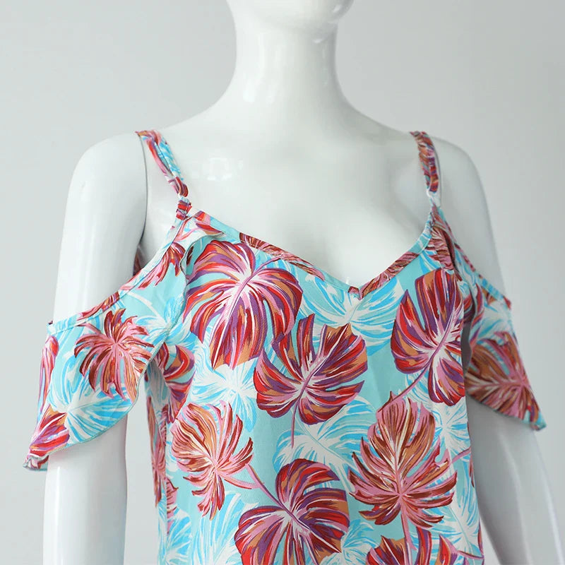 Tropical Elegance Mini Dress