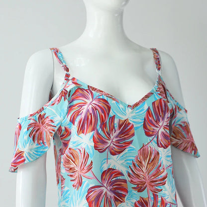 Tropical Elegance Mini Dress