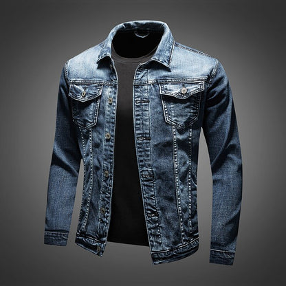 Heren Denim Jas Classic Viggo Blauw - Mode Vibes