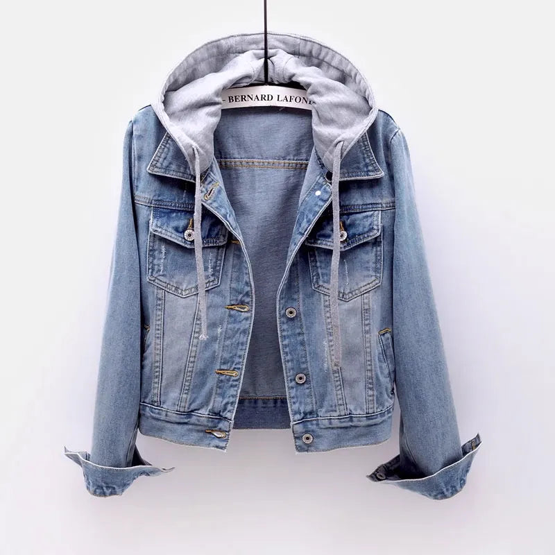 Dames Denim Jasje Blauwe Jeansjack - Mode Vibes