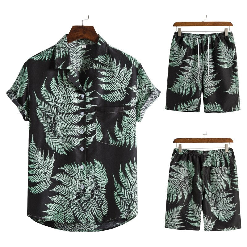 Herencombi Zomerse Hawaii Print Korte Broek - Mode Vibes