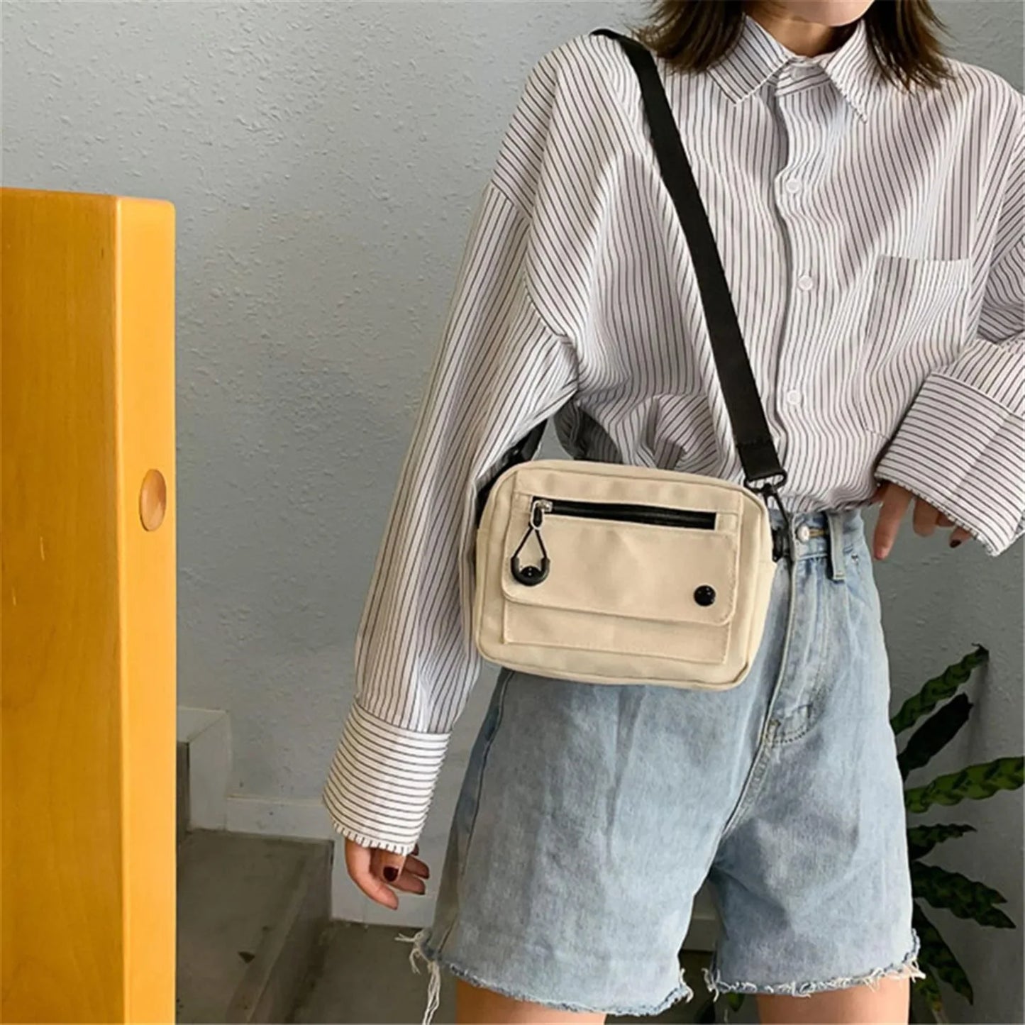Vivella Canvas Messenger Bag voor Vrouwen