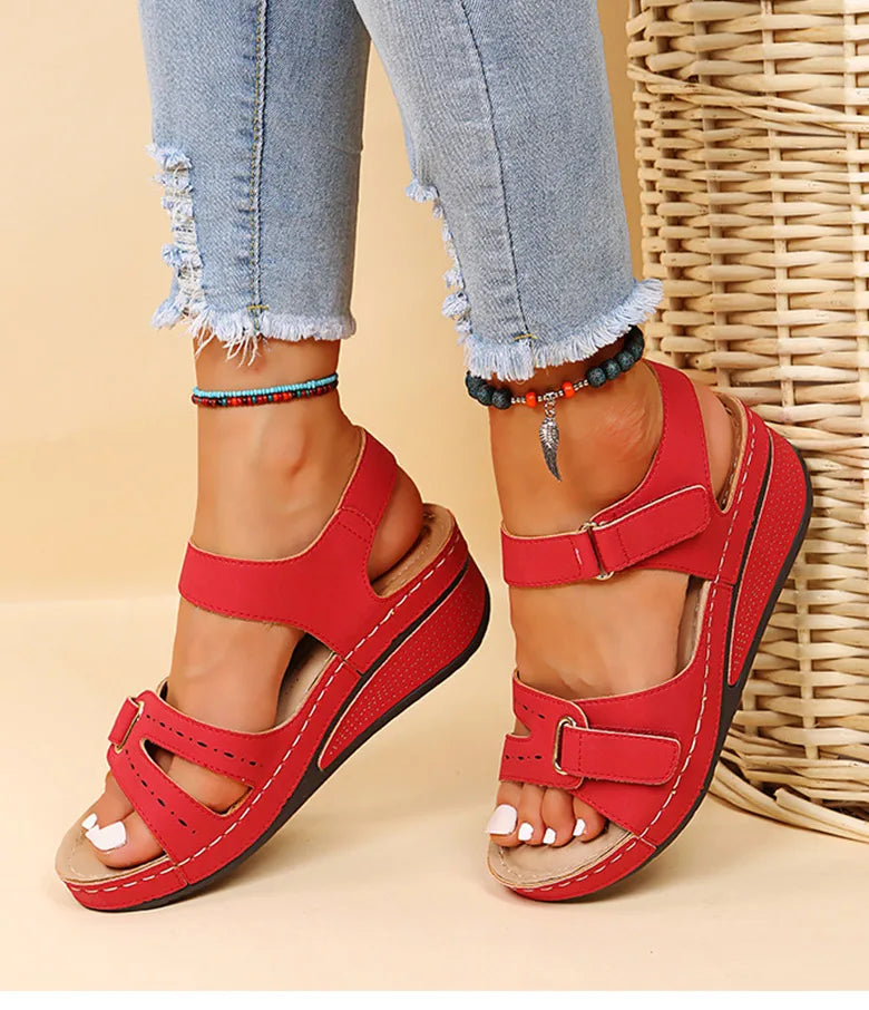 Dames Sandalen met Sleehak Zachte Zool Comfortabele Hak