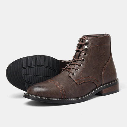 Leren Herenboots met Antislipzool Klassiek Design