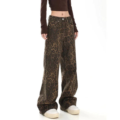 Retro Broek Luipaard Print Damesrok