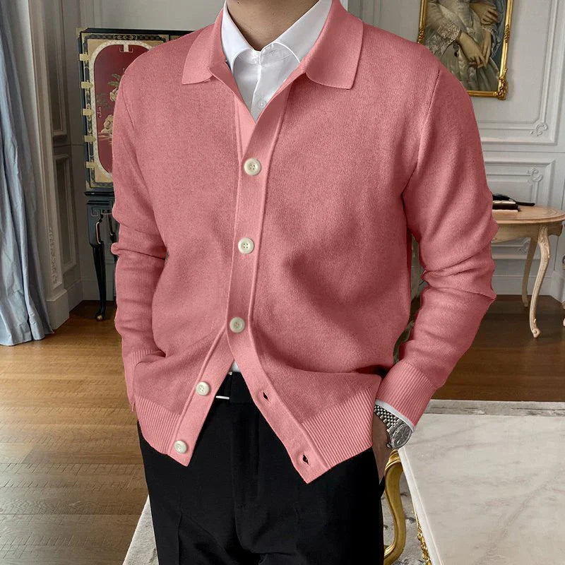 Heren Casual Cardigan – Button-Up met Klassieke Kraag – Comfortabel en Stijlvol