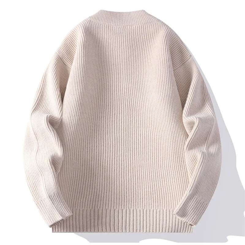 Heren Geribd Gebreid Vest met Ritssluiting