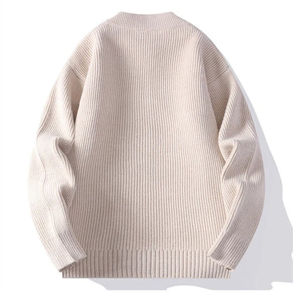 Heren Geribd Gebreid Vest met Ritssluiting
