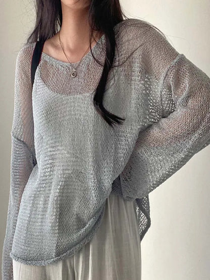 Dames Trui Lange Mouwen Streetwear Uitgesneden Model