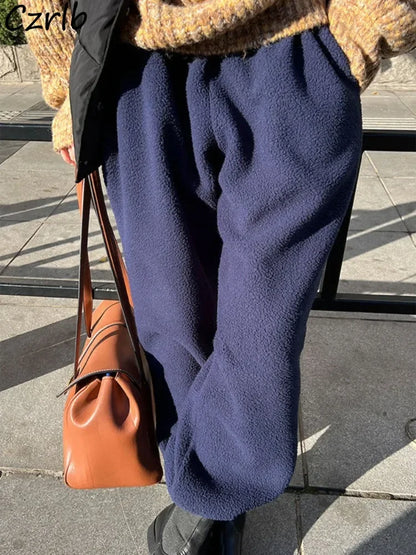 Münster | Dames Oversized Fleecebroek | Lichtgrijs