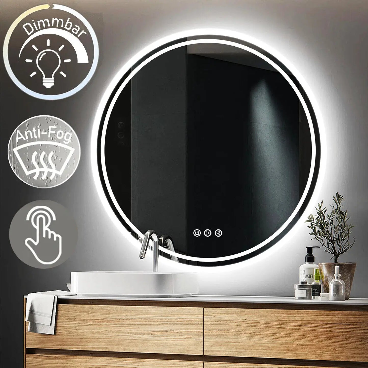 Ronde Badkamerspiegel met Verlichting LED