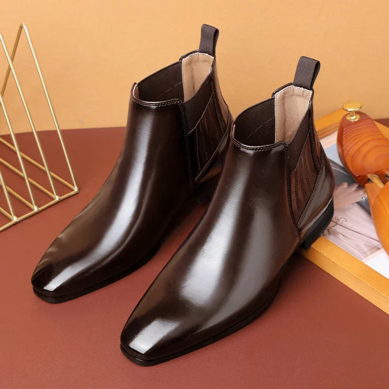 Luxe Chelsea Boots voor Heren Glanzend Leer