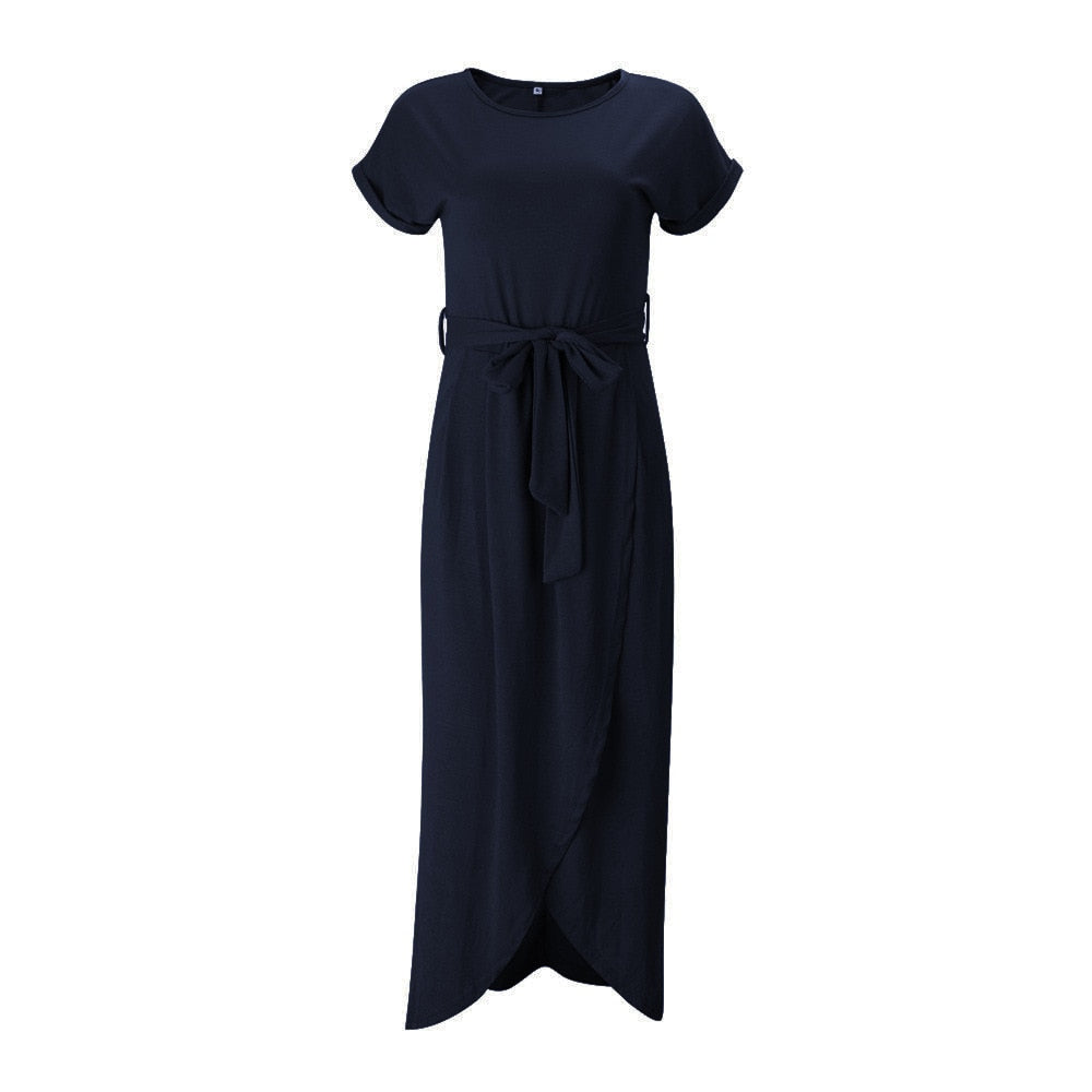 Maxi Jurk met Splithalte Zomerjurk Vrouwen