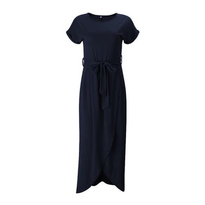 Maxi Jurk met Splithalte Zomerjurk Vrouwen