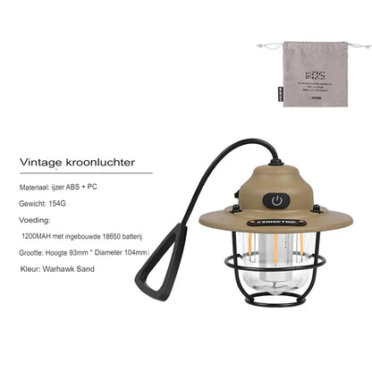 Camping Lantaarn Oplaadbaar LED Waterdicht