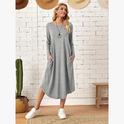 Rok Lang Mouw Jurk Casual Zomer
