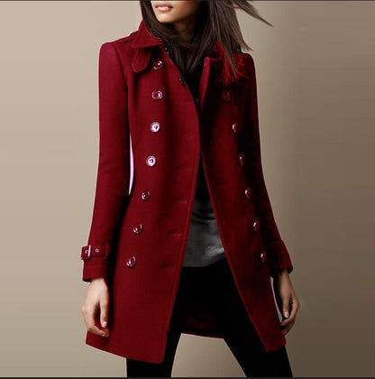 Trenchcoat Dubbel Rijen Klassieke Stijl