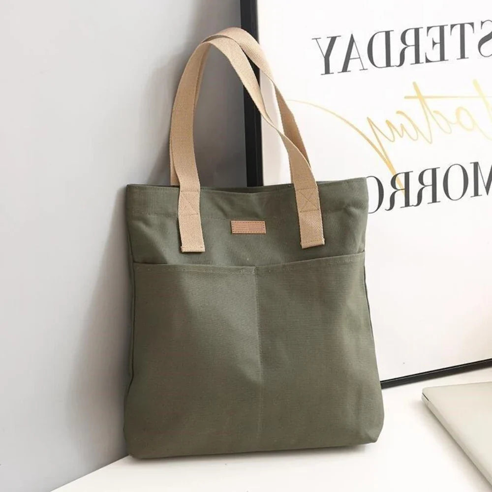 Dante | Borsa Tote Nera in Tela Resistente e Capiente-2