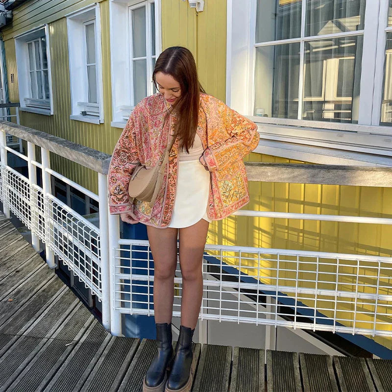 Modieus Print Jack voor Dames Elegante Stijl - Mode Vibes