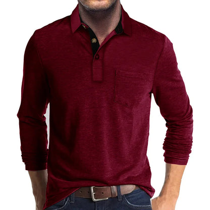 Heren Polo Lange Mouw Ademend Kleding Matteo