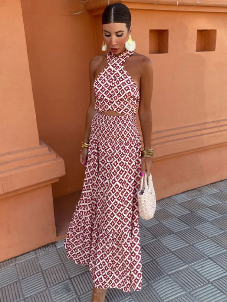 Dames Midi-jurk Verfijnd Model Blote Schouders - Mode Vibes

