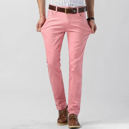 Heren Broek Milan Gekleurd Stretch Stof