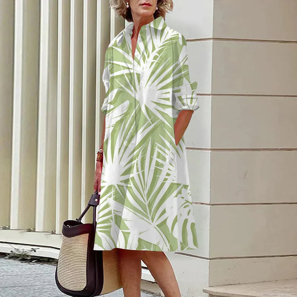 Vrouwelijke Overhemdjurk Elegante Stijl