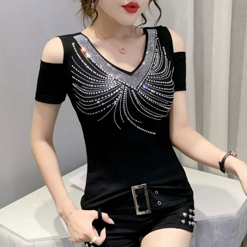 ChicElegance Zwarte Off-Shoulder Top