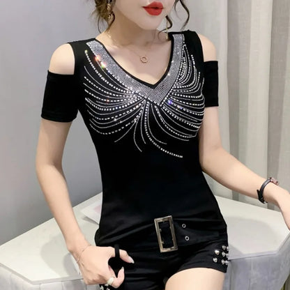 ChicElegance Zwarte Off-Shoulder Top