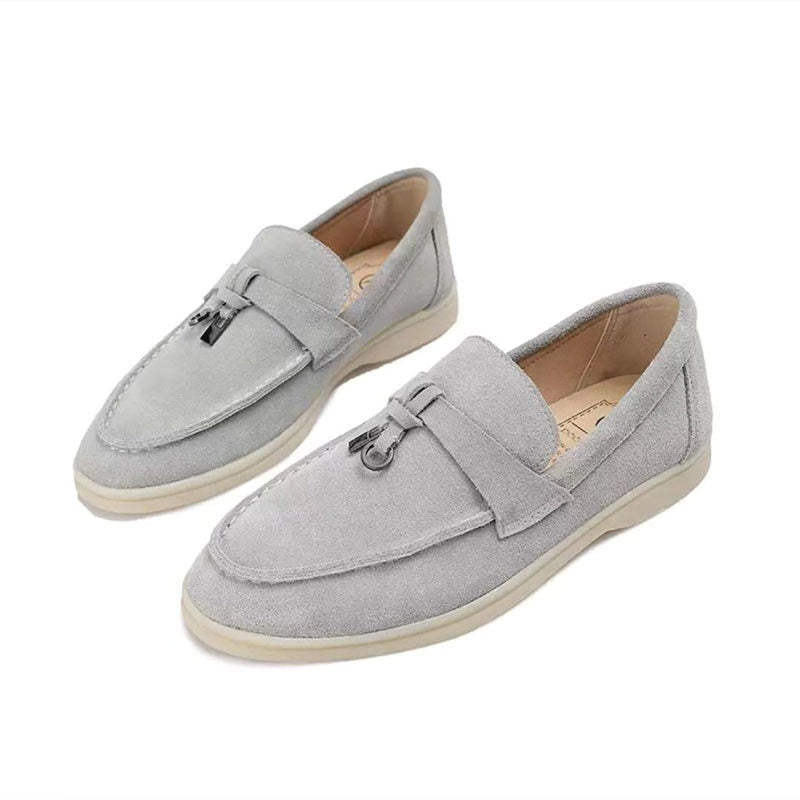 Dames Loafers Gepunte Teen Comfortabel Leer Lente Stijl