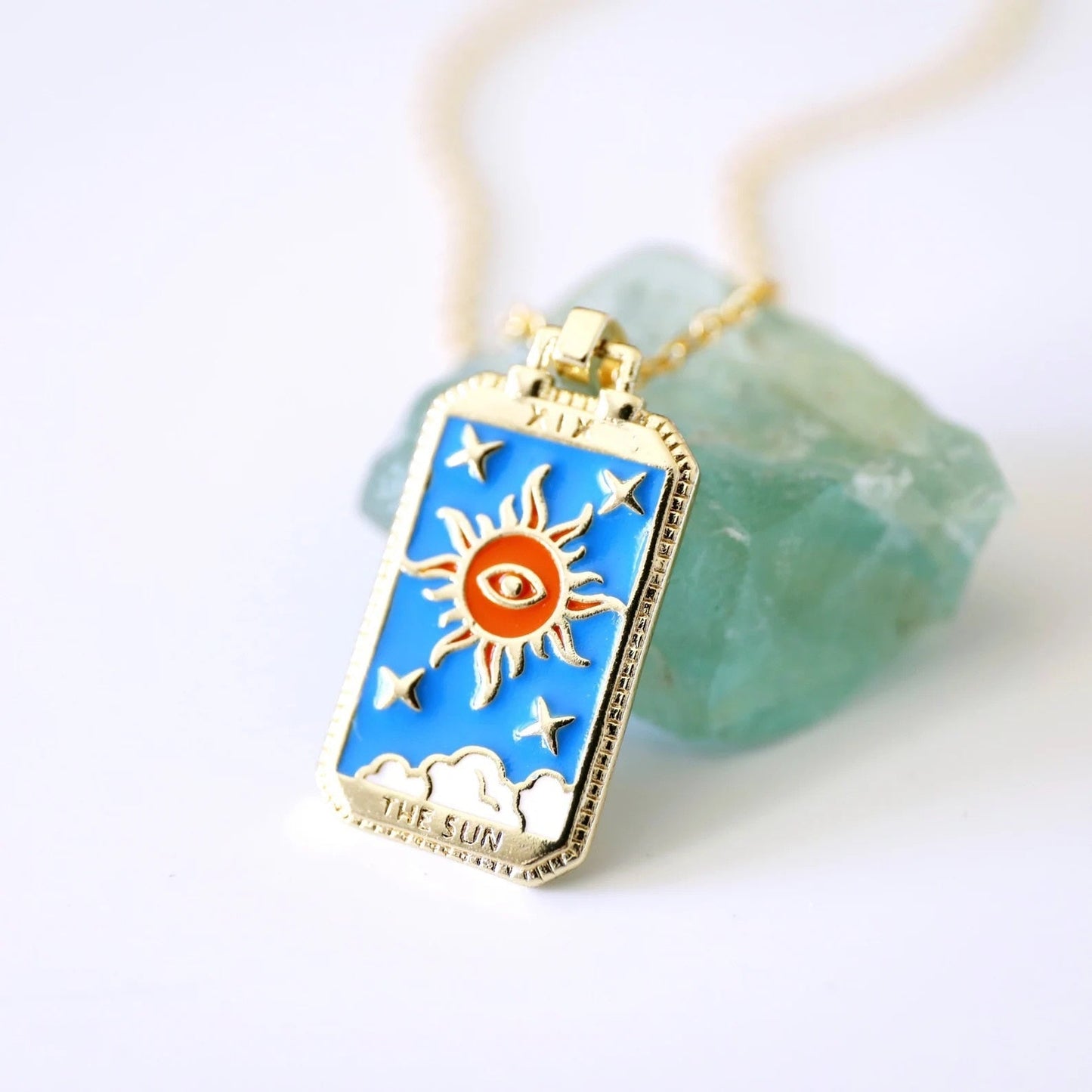 Tarot Kaart Halsketting Met Unieke Symbolen