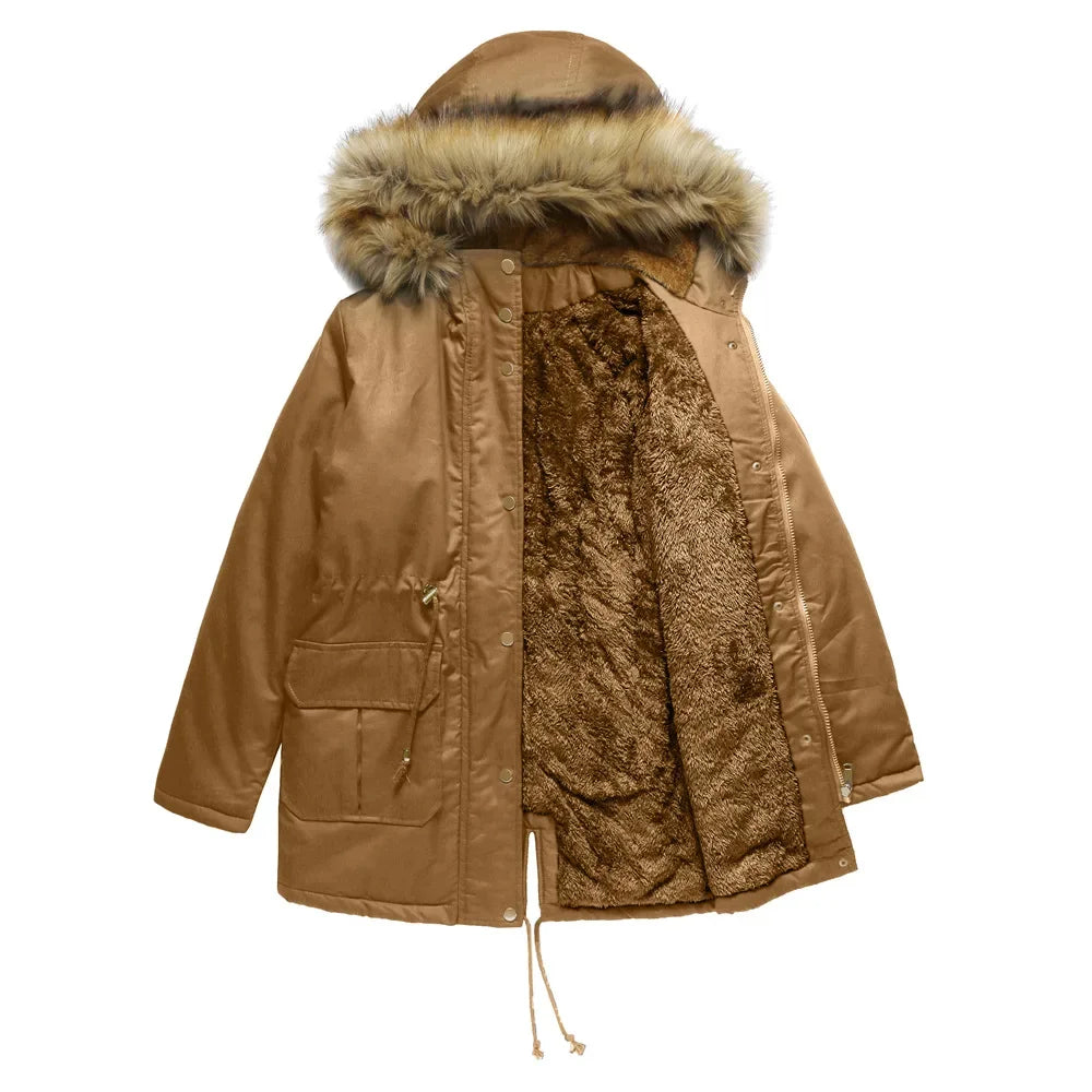 Lange Parka met Kunstbont Warm en Waterdicht