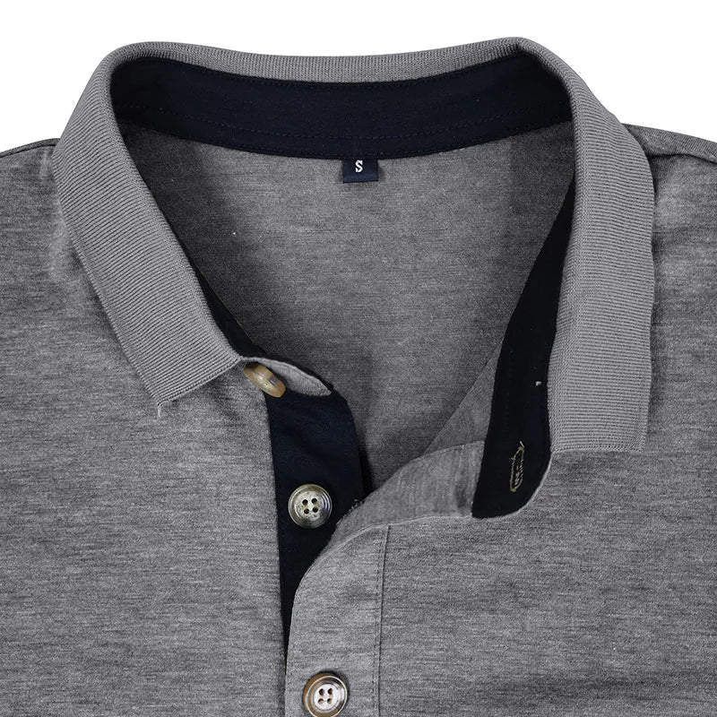 Heren Polo Lange Mouw Ademend Kleding Matteo