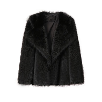 Vrouwelijke Faux Fur Mantel Slank Model