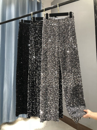 Glitter Broek Glimmend Feestkleding voor Vrouw - Mode Vibes