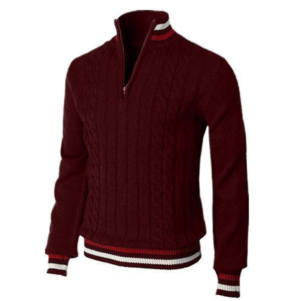 Elegante Herentrui – Warme Trui met Ronde Hals van Wol en Katoen