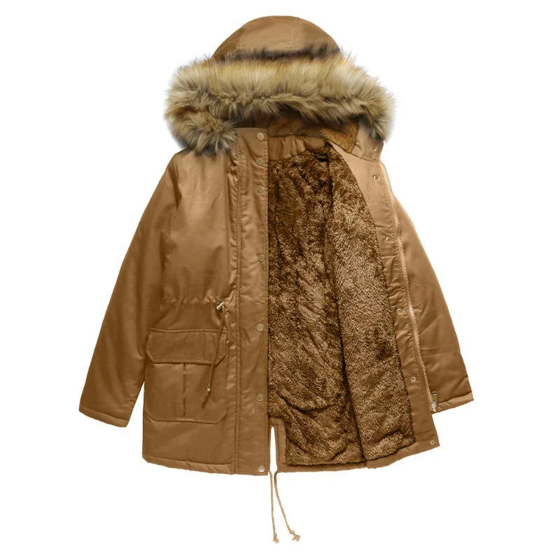 Lange Parka met Kunstbont Warm en Waterdicht