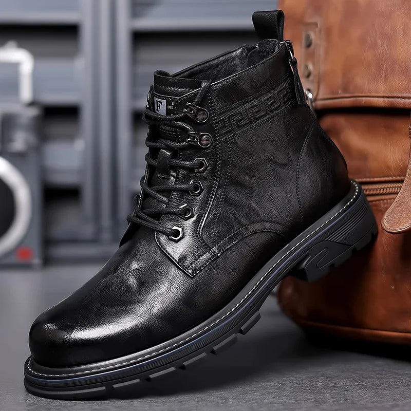 Herenboots Robuust Outdoor met Vetersluiting Waterdicht