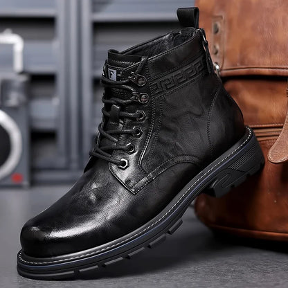 Herenboots Robuust Outdoor met Vetersluiting Waterdicht