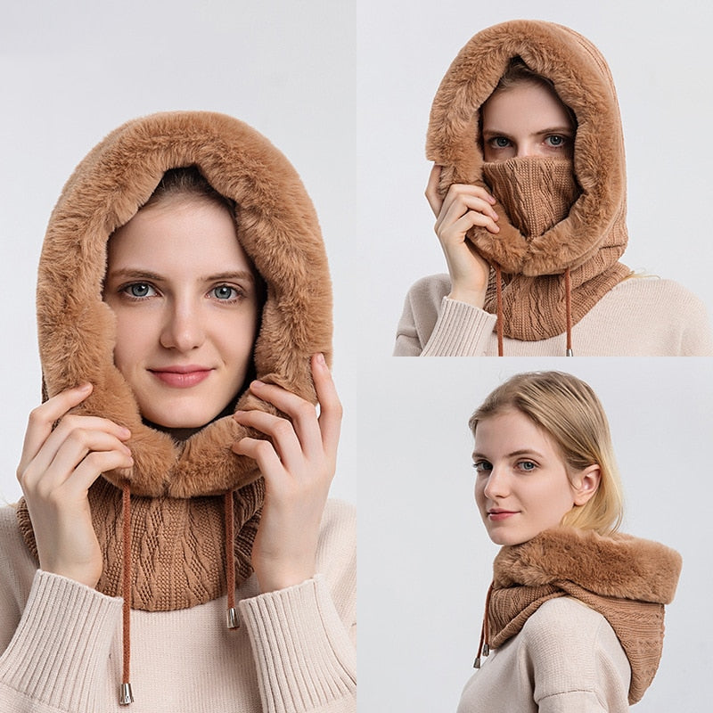 Dames Muts en Sjaal Set Warm 3-in-1 Winter Accessoires - Mode Vibes