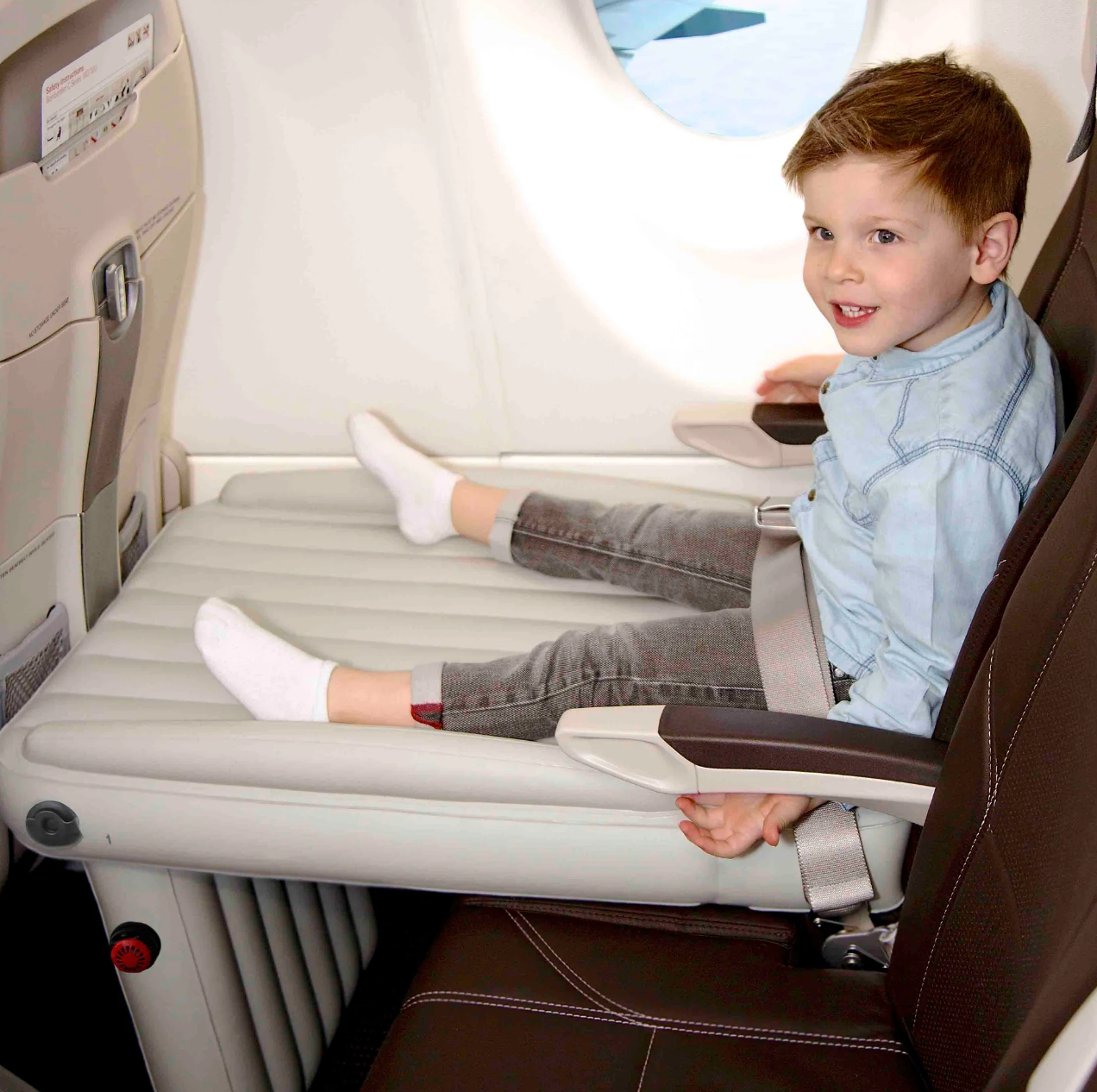 Opblaasbaar Vliegtuig Bed voor Kinderen Reisbed - Mode Vibes