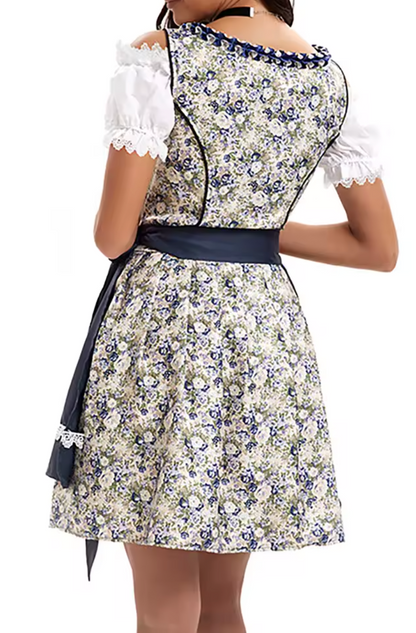 Dames Dirndl Jurk Oktoberfest Stijl met Schort