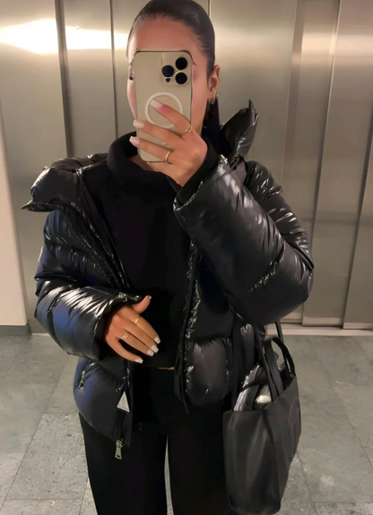 Dames Pufferjas Warm Gevoerd Slimfit Winterjas