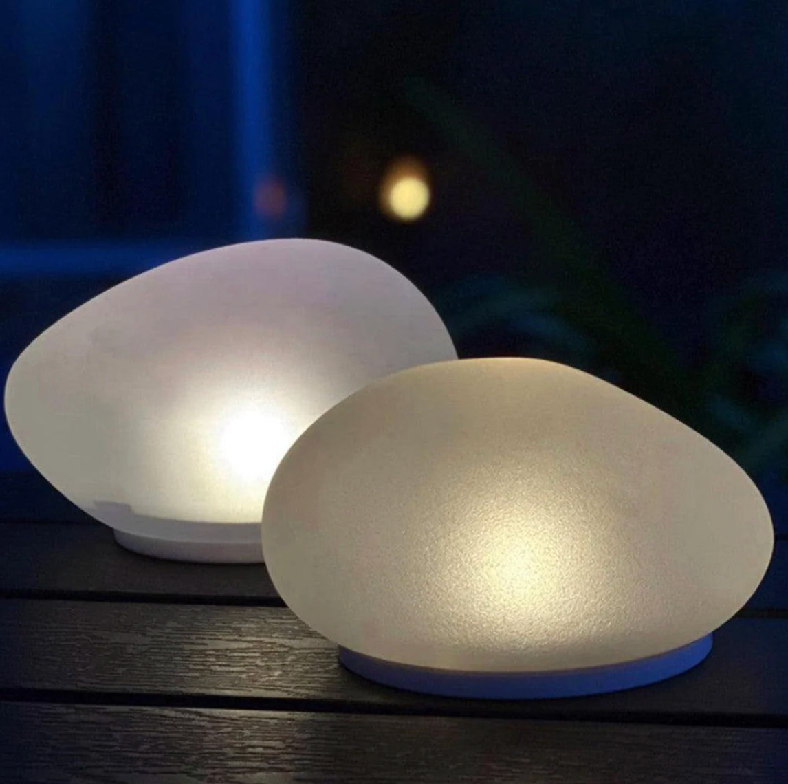 Solar tuinlamp kiezelsteen ontwerp op zonne-energie - Mode Vibes
