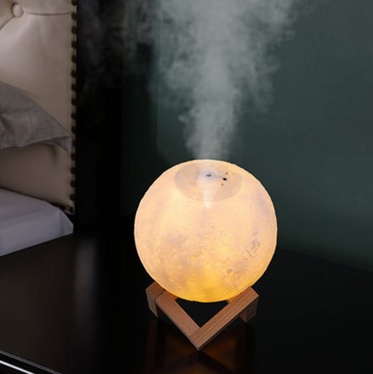 Luchtbevochtiger en Lamp in Een: Moon Air Purifier Modern Design - Mode Vibes